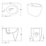 Esedra Bull Bidet Stojący 36x53 cm magnesio MGBDBLL