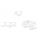 Esedra Bull Wanna Wolnstojąca 167x87 cm magnesio MGVBL