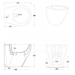 Esedra Bull500 Bidet Stojący 38x50 cm panna MWBDB500