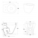Esedra Bull500 WC Stojący 38x50 cm biały WCB500
