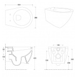 Esedra Bull500 WC Wiszący 38x50 cm panna MWWCSB500