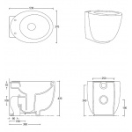 Esedra Fly WC Stojący 38x53 cm biały WCTFY