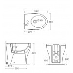 Esedra Fox Bidet Stojący 35x53 cm panna MWBDF