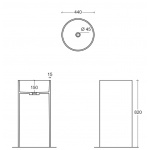 Esedra Flat 6 Umywalka Wolnostojąca ø42 cm magnesio MGLVF6