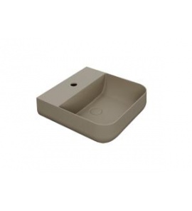 Esedra Qube 2 Umywalka Stawiana na Blat/Ścienna 44x44 cm sabbia SALVQ2