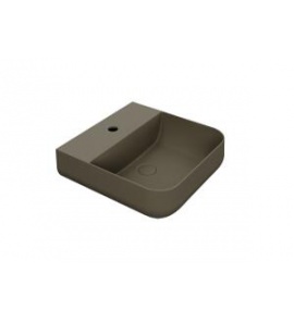 Esedra Qube 2 Umywalka Stawiana na Blat/Ścienna 44x44 cm caffe CFLVQ2