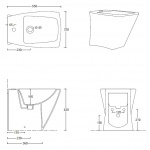 Esedra Selinon Bidet Stojący 37x55 cm biały BDSLN