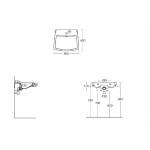 Esedra Selinon Umywalka Ścienna/Półwpuszczana w blat 60x50 cm biała LVSLNA