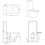 Esedra Spłuczka Podłogowa 14x41 cm biała CMSLN