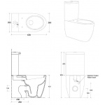 Esedra Bull Miska WC do kompaktu 65x35 cm biała WCMBLL