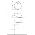 Eto Biis Umywalka Stawiana na blat 45x52 cm biała 00519001