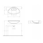 Eto Blat Umywalka stawiana na blat 72x42 cm Sabbia Matt 00419006