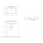 Eto Bly Umywalka stawiana na blat 62x43 cm Cielo Matt 00109004