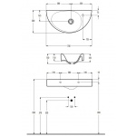 Eto Chim Umywalka ścienna 70x34 biała 00911001