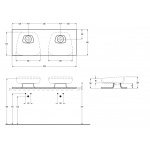 Eto Expo Blat pod umywalkę 120 cm biały 01969101