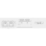 Eto Expo Umywalki z Blatem 120 cm biała 01919201