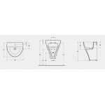 Eto Ger Umywalka Ścienna 52x45 cm biała 02311001