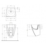 Eto Iko Umywalka Ścienna 53x48 cm biała 00301001