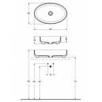 Eto Livia Umywalka stawiana na blat 60x38 cm biała 01619001