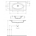 Eto Ode Umywalka Wpuszczana w blat 91x48 cm biała 00611201