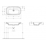 Eto Ub/L Umywalka Wpuszczana w blat 81x46 cm biała 00711001