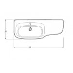 Eto Ub Umywalka ścienna 85x48 cm biała 00701001