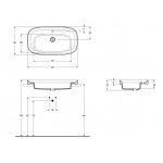 Eto Ub Umywalka Wpuszczana w blat 81x46 cm biała 00711101