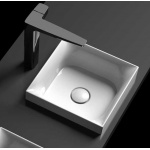 Eto Ulm Umywalka Wpuszczana w blat 33x33 cm biała 01819101