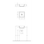 Eto Ulm Umywalka wpuszczana w blat 33x33 cm Acqua Matt 01819105