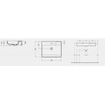 Eto Zazu Umywalka Ścienna 60 cm biała 02111101