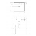 Eto Zazu Umywalka ścienna 60x48,5 cm Pietra Matt 02111107