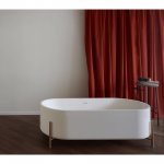 Ex.T Stand Wanna Wolnostojąca 160x70 cm na stelażu złotym EXTSTAND