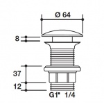 Falper Controstampo Otwarty zestaw odpływowy chrom 54G