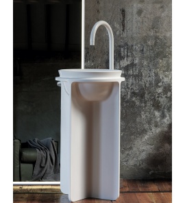 Falper Controstampo Umywalka wolnostojąca 46x46xh84 cm biały mat WA7B0