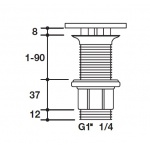 Falper Wing Otwarty zestaw odpływowy biały mat 54F
