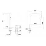 Fantini Fontane Bianche Bateria Umywalkowa 2-otworowa matt gun metal 47 P5 P107W