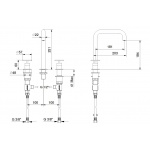  Fantini Fontane Bianche Bateria Umywalkowa 3-otworowa matt gun metal 47 P5 P007W