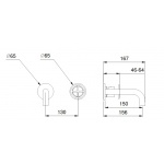 Fantini Fontane Bianche Bateria Umywalkowa Ścienna Podtynkowa matt gun metal 47 P5 P110B