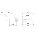 Fantini Fontane Bianche Bateria Umywalkowa Ścienna Podtynkowa matt gun metal 47 P5 P113B