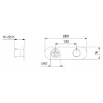 Fantini Fontane Bianche Bateria Natryskowa Podtynkowa Termostatyczna matt gun metal 47 P5 P231B