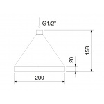 Fantini Fontane Bianche Deszczownica 20 cm matt gun metal 86 P5 8106