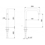 Fantini Fontane Bianche Wylewka Umywalkowa Nablatowa matt gun metal 91 P5 8441