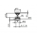Fantini Korek Umywalkowy Niezamykany chrom 91 02 8435