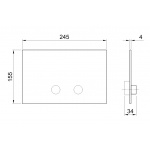  Fantini Przycisk Spłukujący do Sigma8/Sigma12 stal nierdzewna 91 38 8402