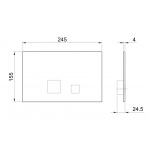  Fantini Przycisk Spłukujący do Sigma8/Sigma12 stal nierdzewna 91 38 8403