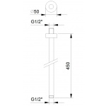 Fantini Ramię deszczownicy 45 cm Sufitowe chrom 86 02 9237