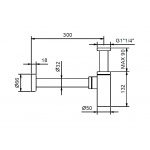 Fantini Syfon Umywalkowy/Bidetowy matt gun metal 91 P5 8364