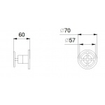 Fantini Zawór Odcinający Podtynkowy chrom 47 02 P291B