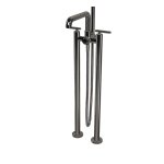  Fima Carlo Frattini Park Lane Bateria wannowa wolnostojąca podtynkowa ze słuchawką i wężem element zewnętrzny black chrome F1304/4CN
