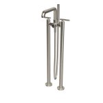  Fima Carlo Frattini Park Lane Bateria wannowa wolnostojąca podtynkowa ze słuchawką i wężem element zewnętrzny brushed nickel F1304/4SN